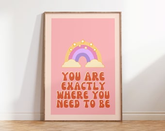Funky Quote Wall Art, Y2k 90s Aesthetic Print, 2000s Preppy Room Decor, Retro Affirmation Wall Art, Groovy Girly Poster Digital Download