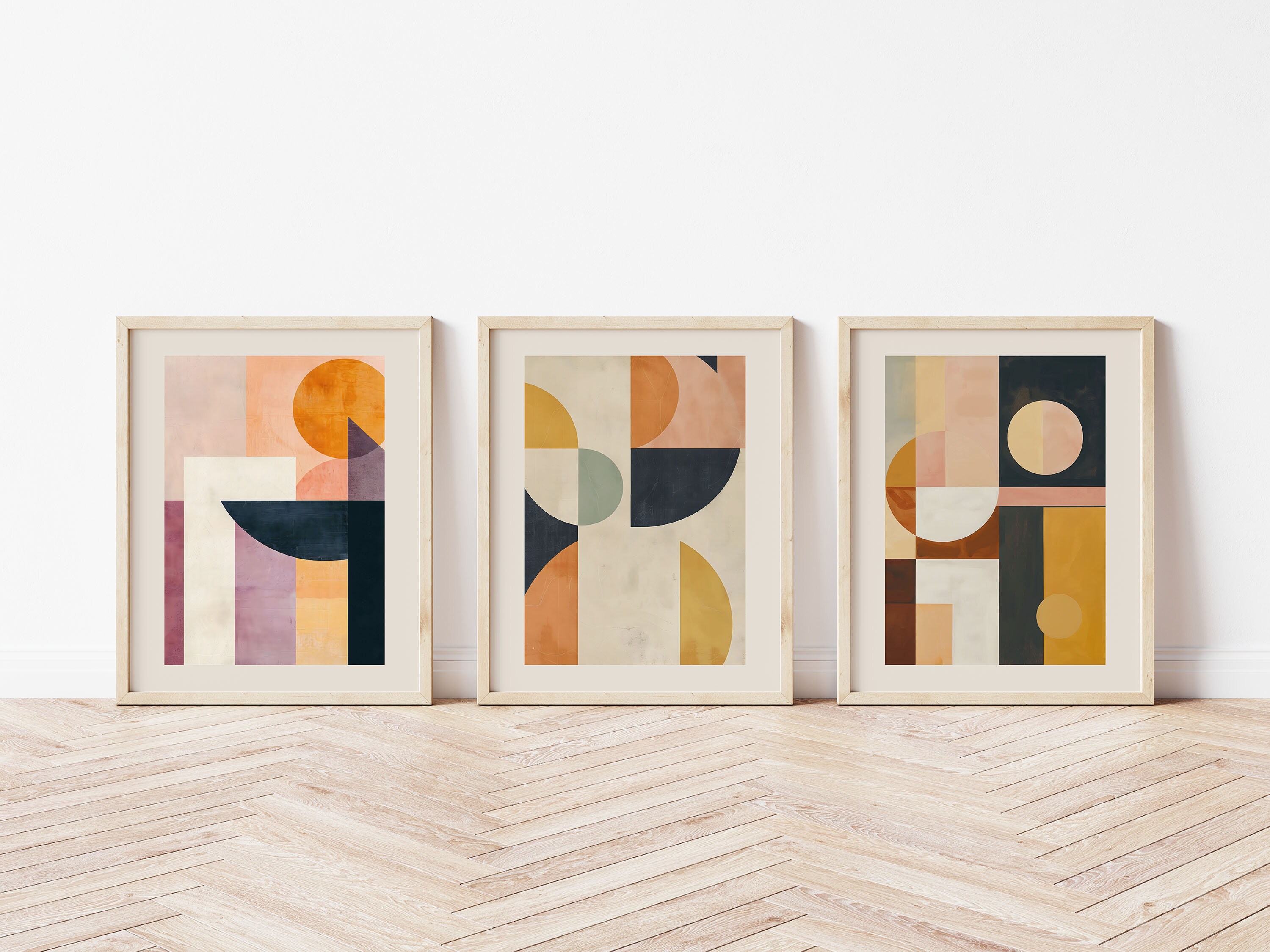Geometric Printable Wall Art, Minimalist Boho Art Prints, Abstract ...