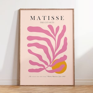 Henry Matisse Pink and Orange Print, Druckbares Ausstellungsposter, Funky Museum Wandkunst Digitaler Download