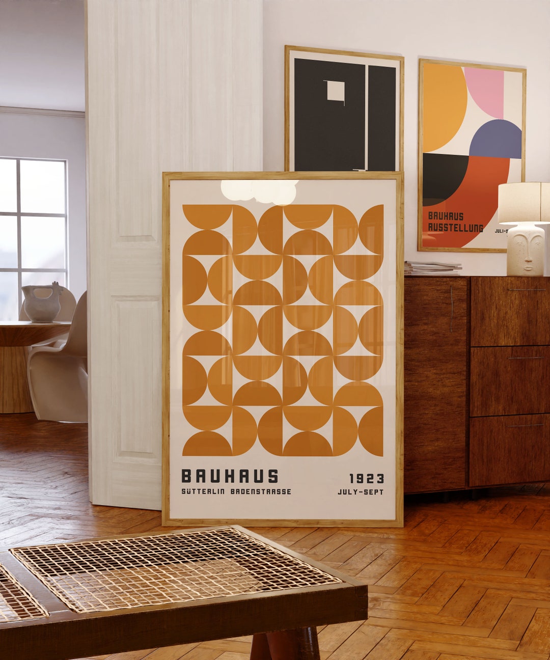 Bauhaus Exhibition Poster 1923, Minimalist Mid Century Modern Wall Art ...