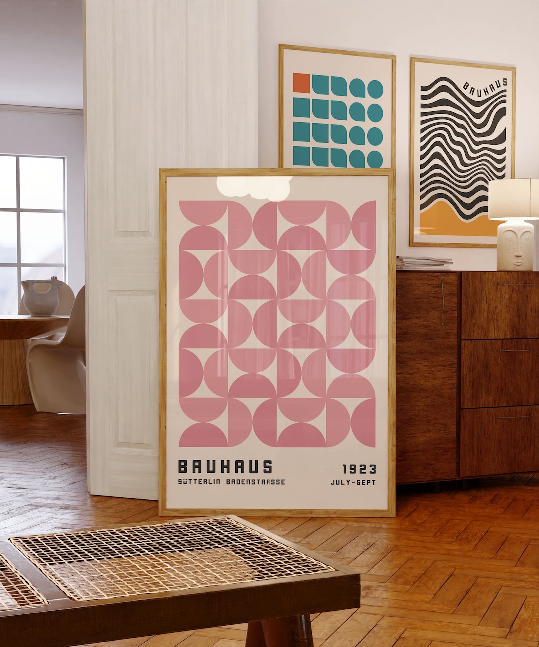 Bauhaus Exhibition Poster 1923, Minimalist Mid Century Modern Wall Art ...
