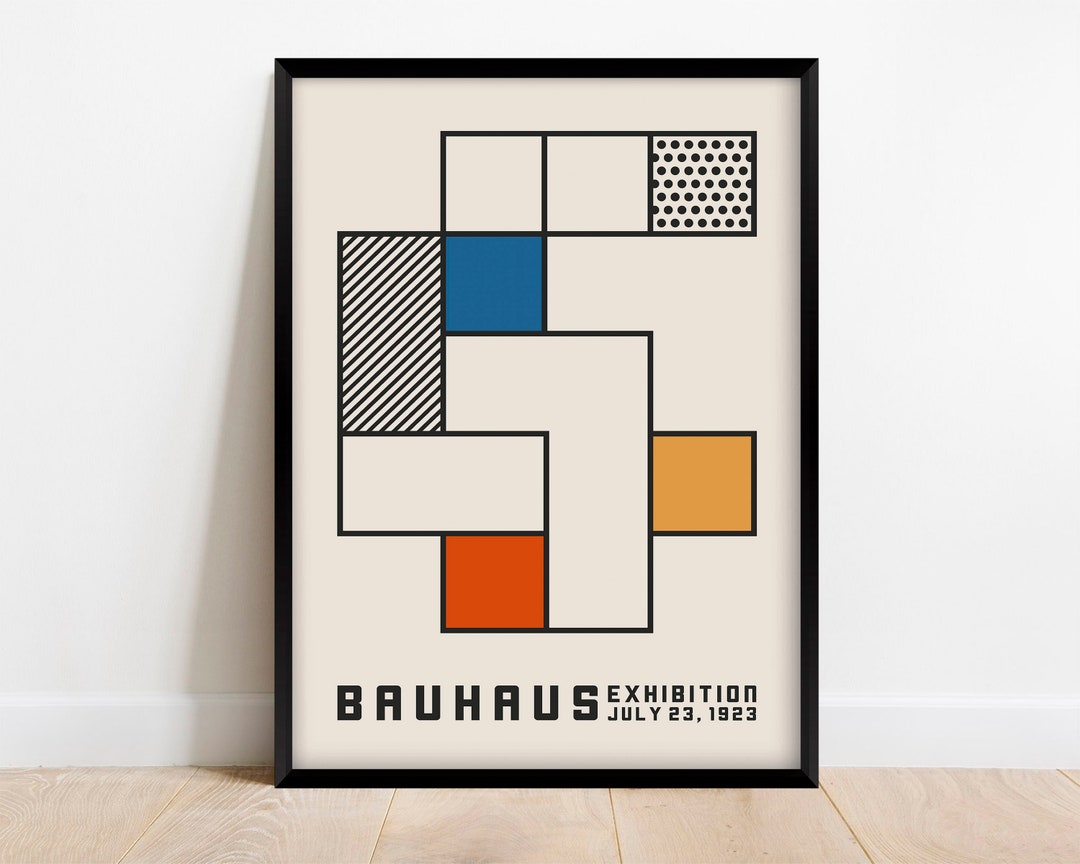 Bauhaus Exhibition Poster 1923, Mid Century Modern Art Digital Print ...