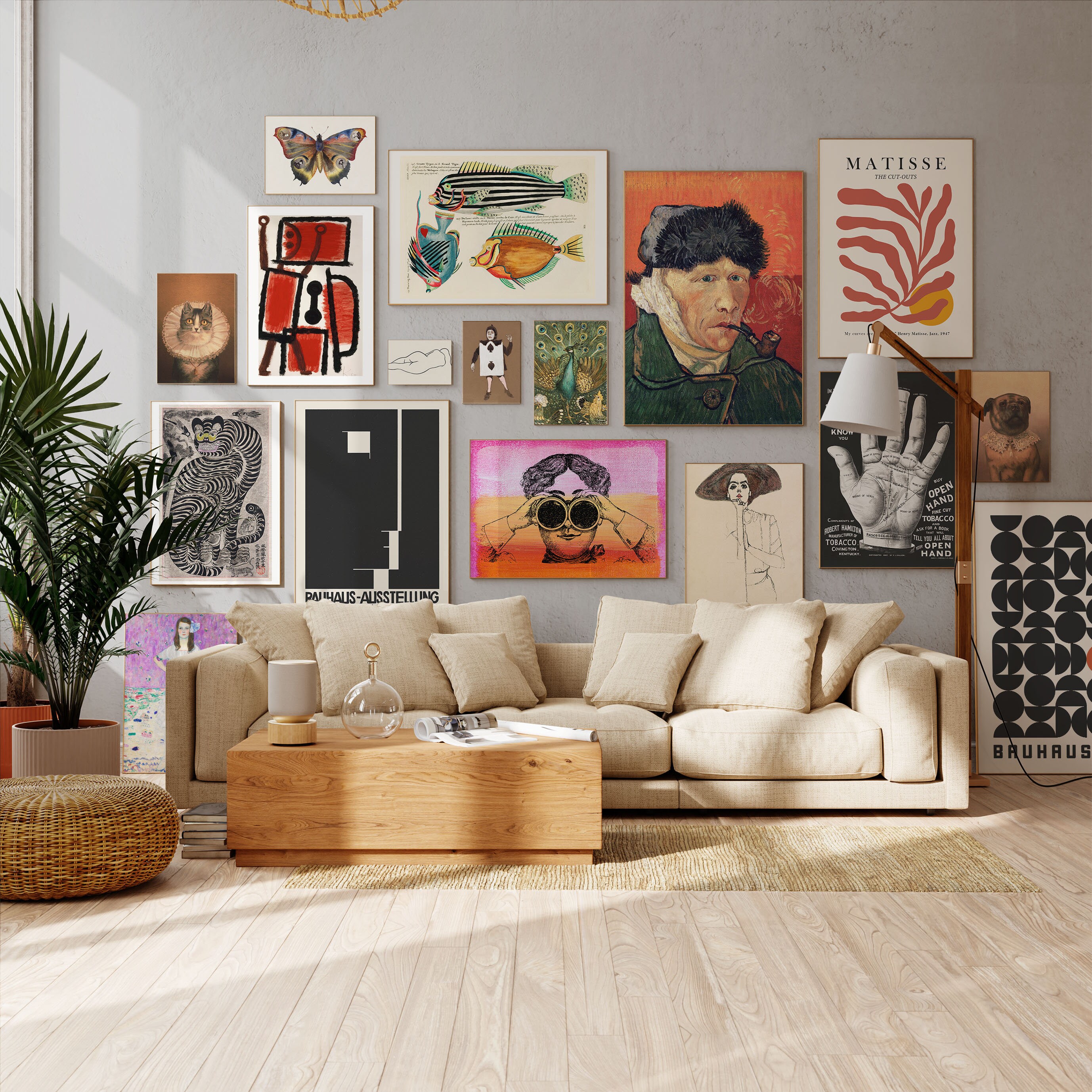 Eclectic Gallery Wall Set, Maximalist Decor Bundle, Printable