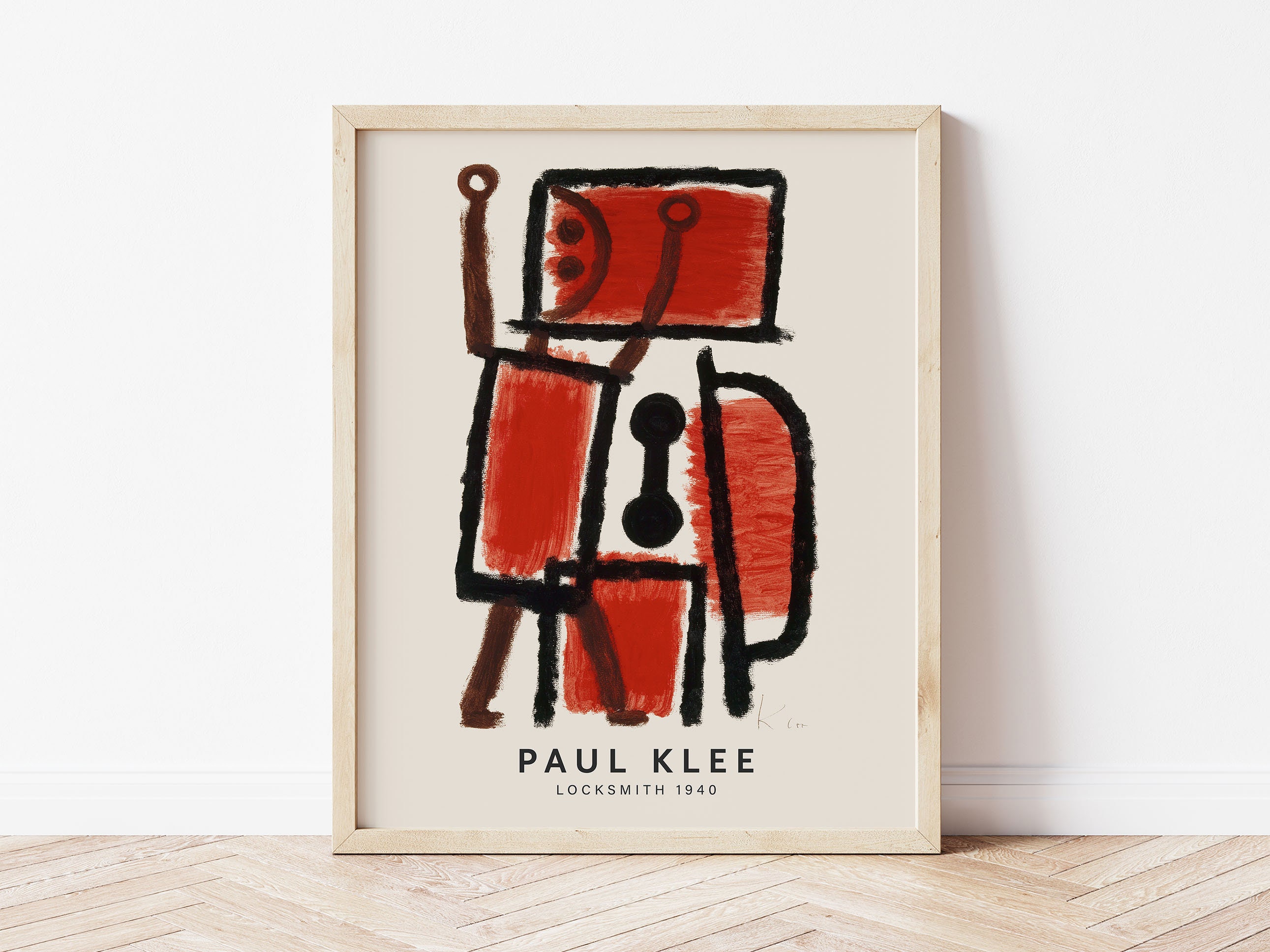 Paul Klee Print Locksmith 1940, Abstract Wall Art Exhibition