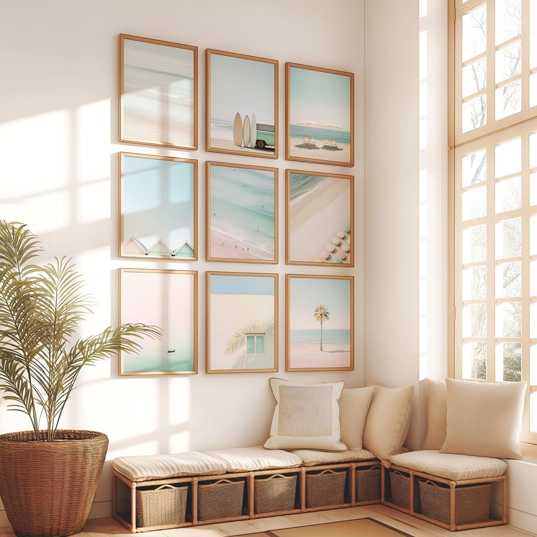 Beach House Decor New Home Gift Minimalist Wall Prints Coastal Wall Art ...