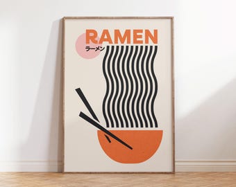 Retro Kitchen Wall Art Prints, Eclectic Food Wall Art, Quirky Whimsical Gallery Wall Set, Mcm Poster for Kitchen, Digital Download