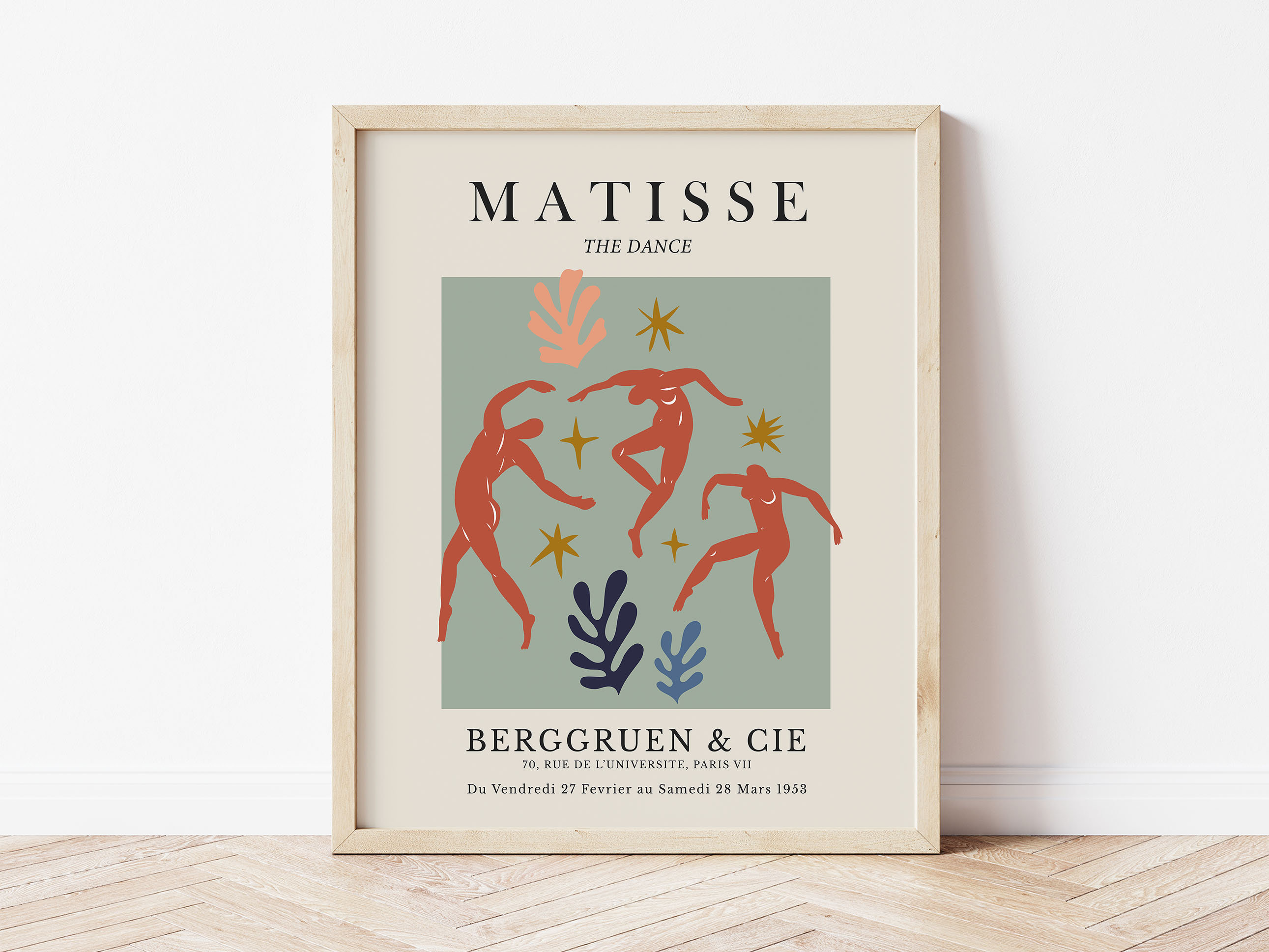 Matisse Dance Poster, Matisse Exhibition Print, Matisse Orange, Cut Outs, Papiers Decoupes, Matisse Berggruen & Cie Digital Print