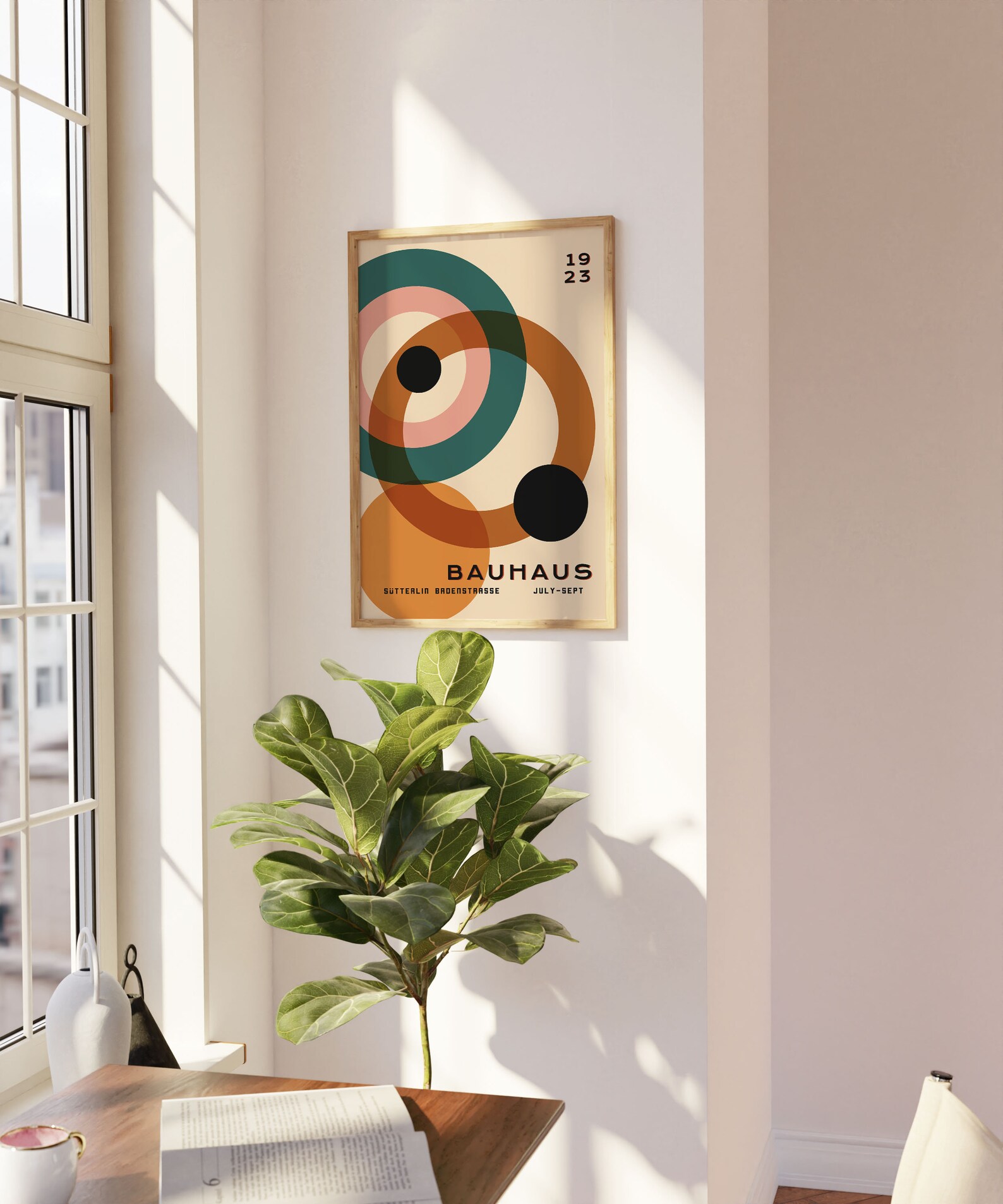 Bauhaus Retro Art Print 1923, Vintage Mid Century Modern Wall Art ...