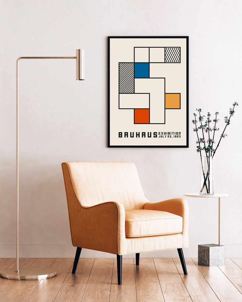 Bauhaus Exhibition Poster 1923, Mid Century Modern Art Digital Print ...