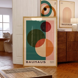 Bauhaus Set of 3 Prints, Vintage Mid Century Modern Posters, Retro ...