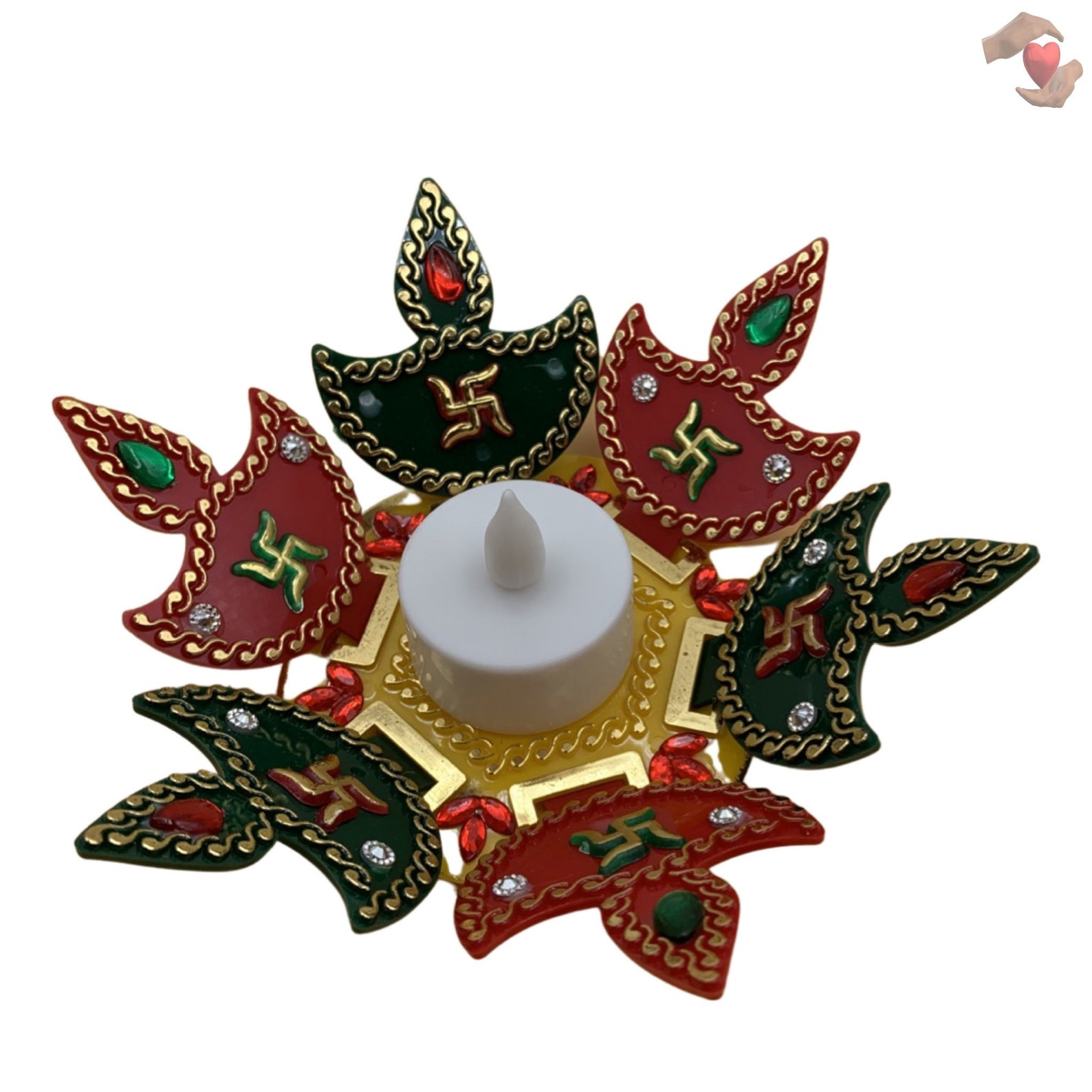 Rangoli Diya Candle holder/ Diwali Decoration/ Navratri Etsy