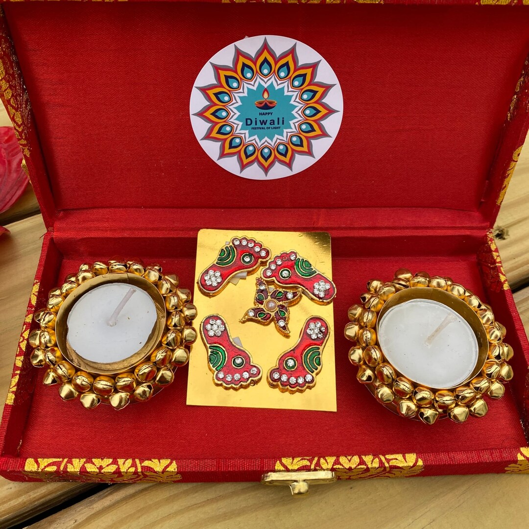 Corporate Diwali Gift, Candle Holder Personalize Diwali Gifts Boxes Navratri Gift Box Hamper