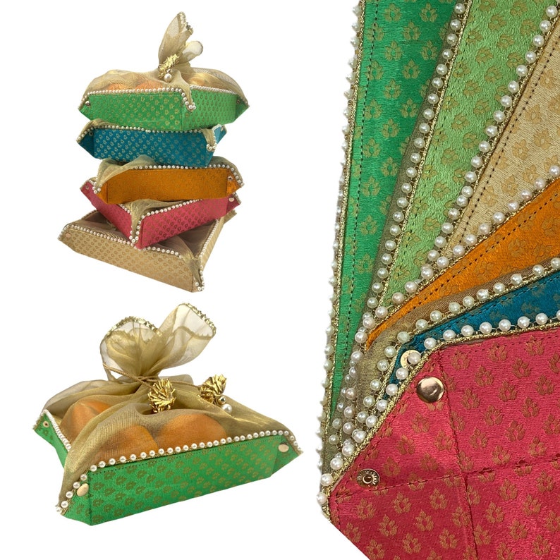2 Ct Gift Basket Mehndi Favors Mithai Box Desi Gift Boxes Etsy