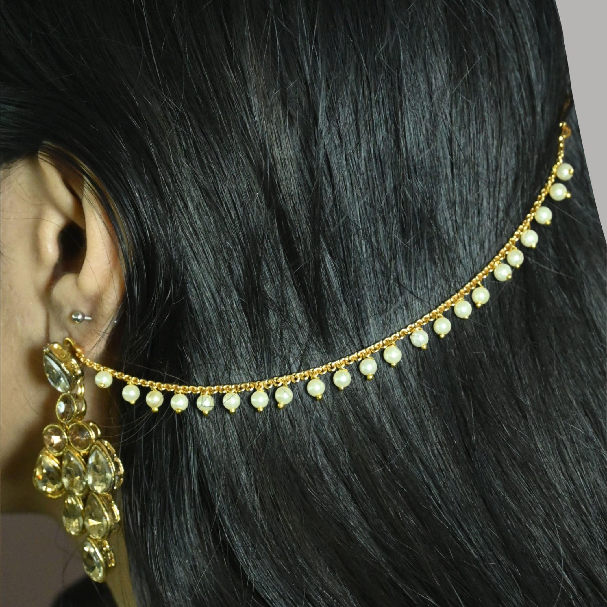 Jhumkas with champaswaralu sale