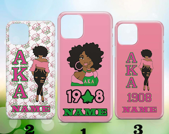 Personalized AKA Silicone Phone Case, Sorority Gift