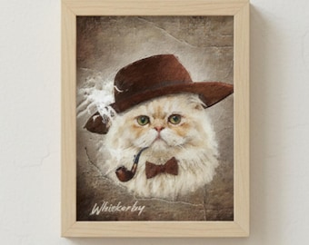 Custom Royal Cat Portrait, Renaissance Pet Canvas Art