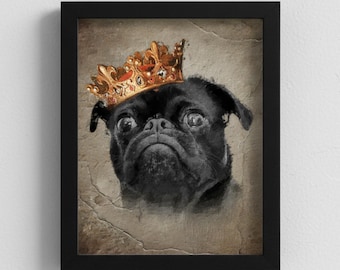 Personalized Royal Dog HAND Painted Portrait – Custom Renaissance Pet Art on Canvas