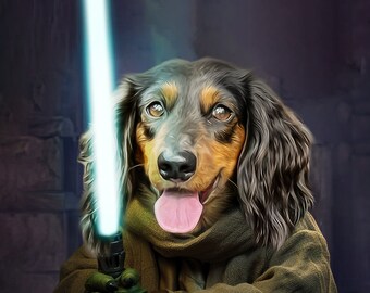 Custom Pet Portrait from Photo – Custom Digital Painting, Unique Christmas Gift