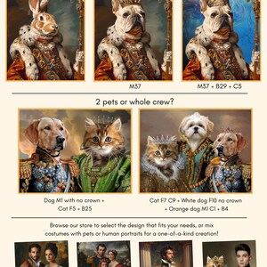 Pode incluir: Um servi&ccedil;o de ilustra&ccedil;&atilde;o digital para retratos de animais de estima&ccedil;&atilde;o. A imagem mostra uma variedade de exemplos de retratos de animais de estima&ccedil;&atilde;o em diferentes estilos, incluindo um coelho, um c&atilde;o e um gato. O texto na imagem diz "Transforme sua foto em um presente &uacute;nico!" e "Navegue pela nossa loja para selecionar o design que se adapta &agrave;s suas necessidades, ou misture fantasias com animais de estima&ccedil;&atilde;o ou retratos humanos para uma cria&ccedil;&atilde;o &uacute;nica!"