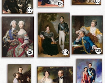 Custom Royal Family Portraits, Royal Renaissance Portrait from Photo, Personalized Family Portraits Canvas