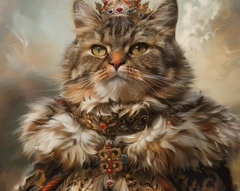 Retrato personalizado de mascota real, lienzo de perro o gato renacentista