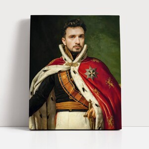 Trasforma le tue foto in opere d'arte senza tempo: ritratti reali personalizzati, che abbracciano l'eleganza del Rinascimento, regali perfetti per gli uomini