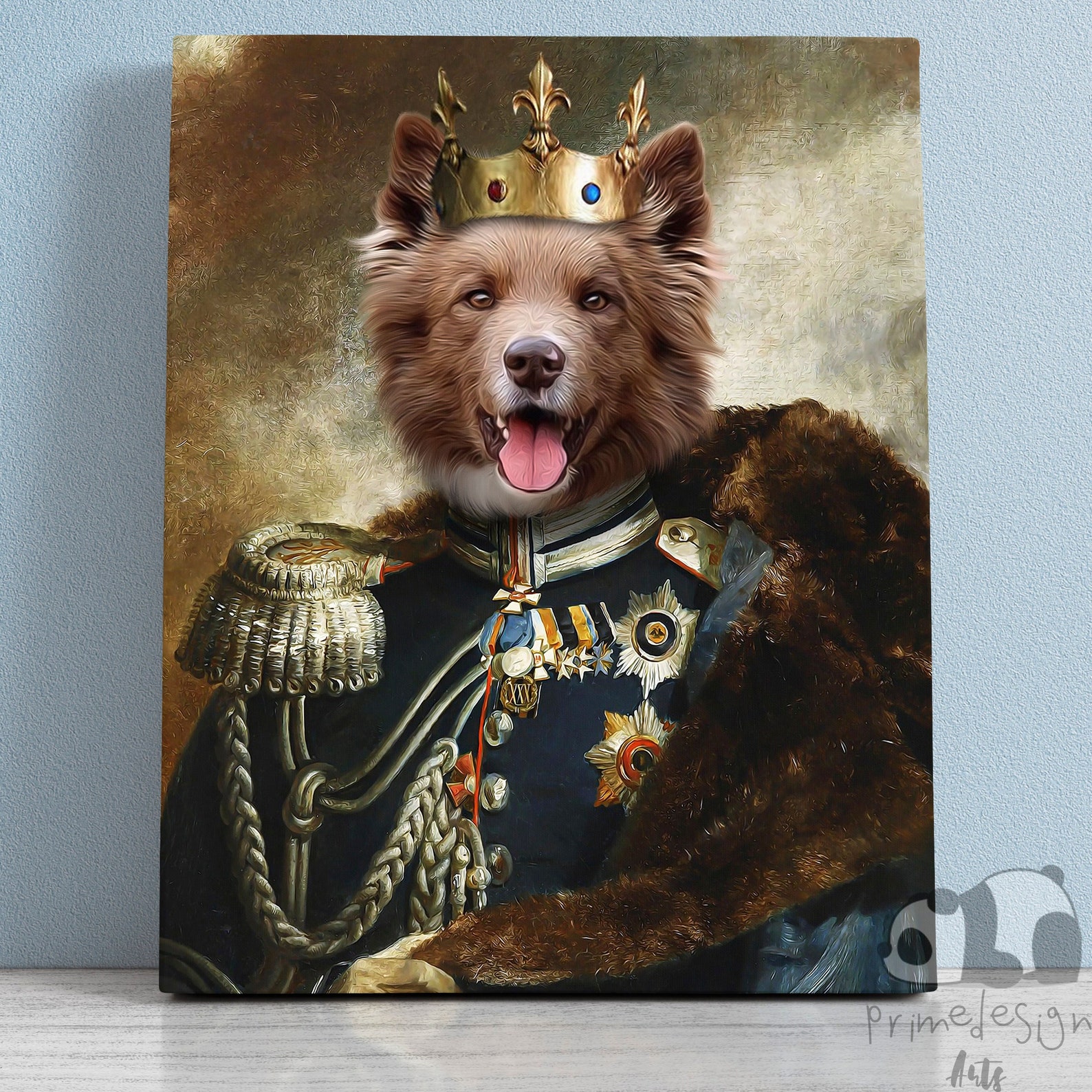 Royal Pet King Portrait Painting, Funny Pet Lover Gift, Birthday Gift ...