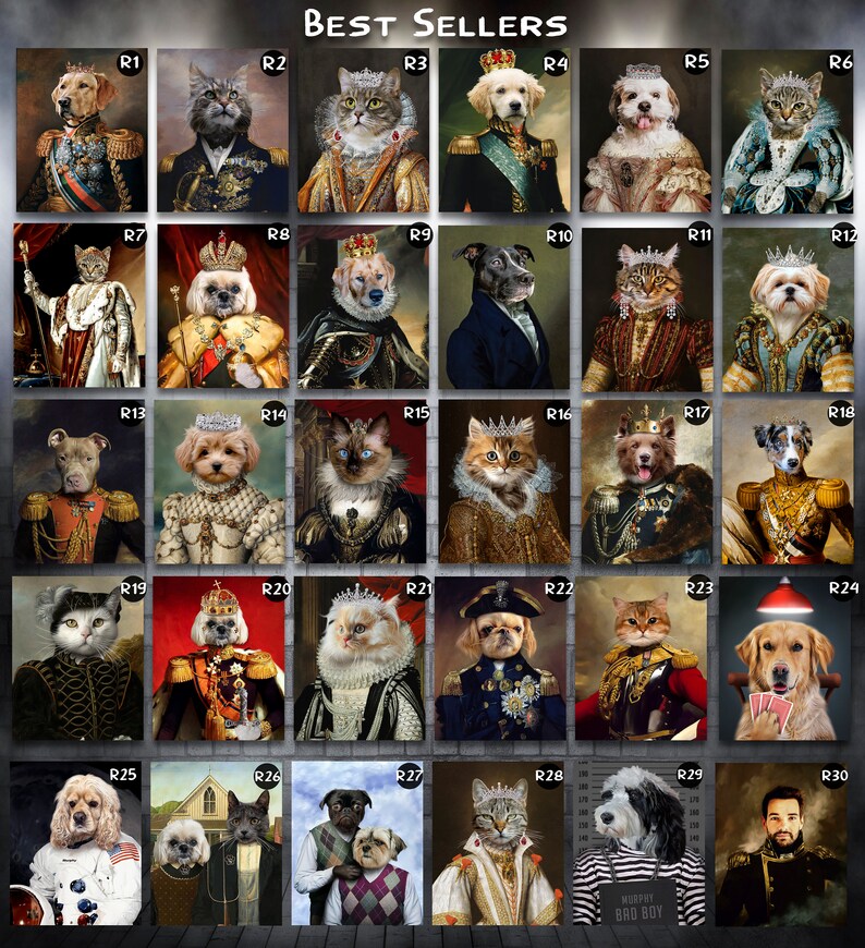 Custom Pet Portrait Painting Canvas Renaissance Dog Portrait Etsy