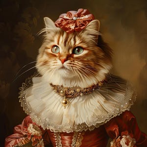 Retrato de mascota renacentista a partir de una foto, lienzo divertido personalizado, retrato de mascota real, arte digital de mascotas, diseño de arte de retrato
