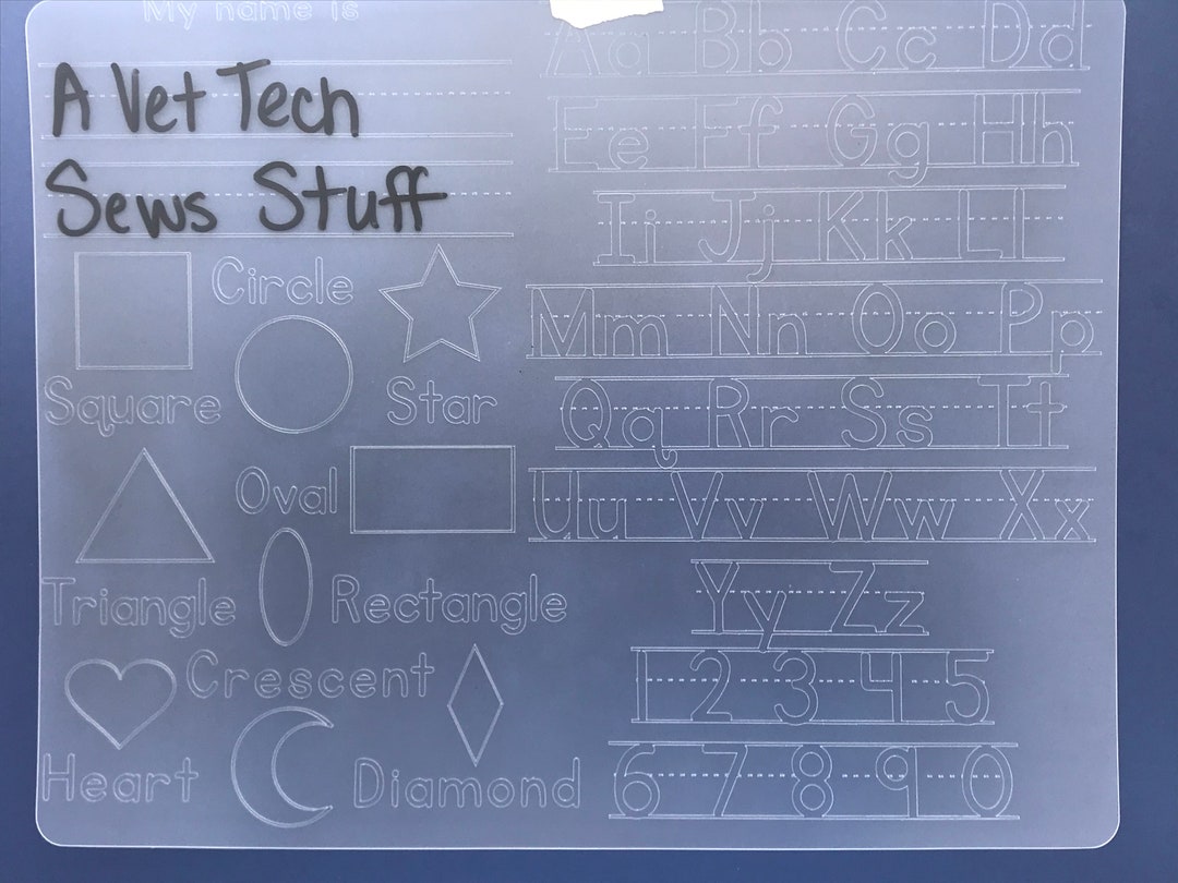 Tracing Mats for Learning Children, DIGITAL SVG PNG Files, Kids Writing ...