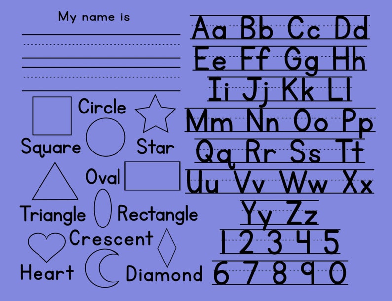 Download Tracing mats for learning children DIGITAL SVG PNG files ...