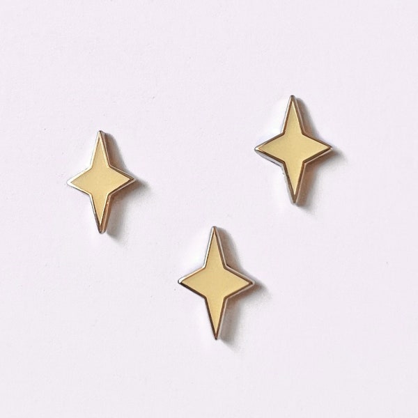 Mini Star Enamel Pins (3ct) - Filler Enamel Pins - Glow in the dark - Spooky Cute