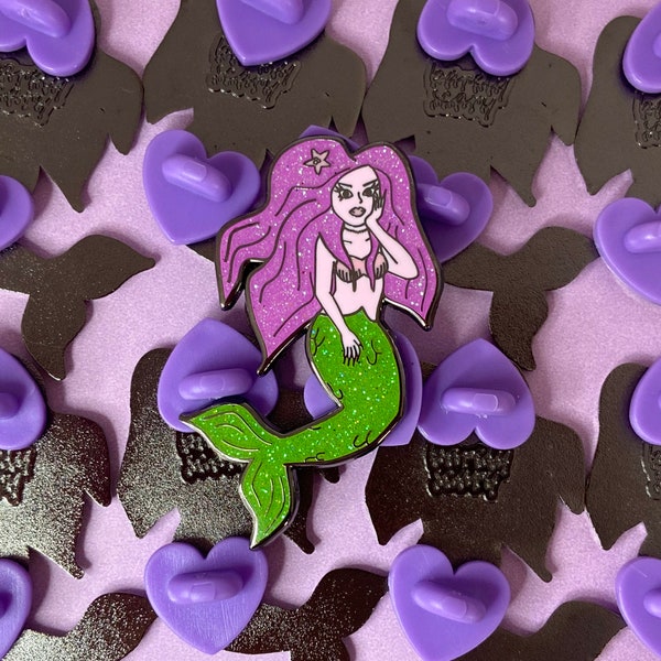 Mermaid Siren Enamel Pin - Lapel Pin - Magical Pin - Cute Pin - Glittery - Collector - LIMITED EDITION