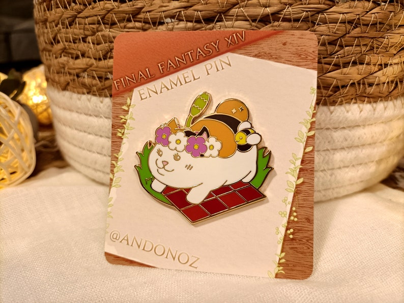 Final Fantasy XIV Fat Cat Enamel Pin zdjęcie 3