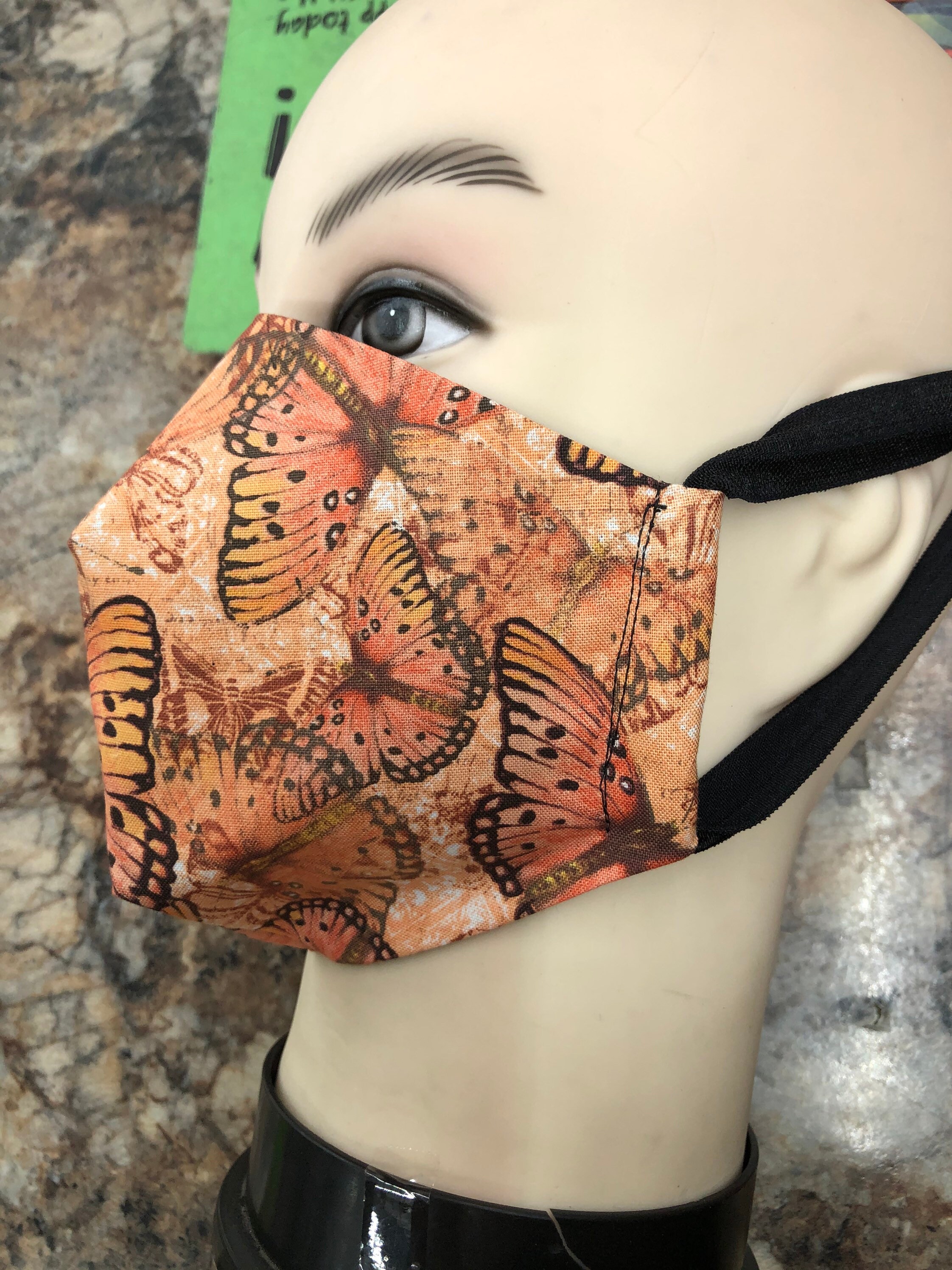 Butterfly face mask beautiful monarch butterfly mask Etsy