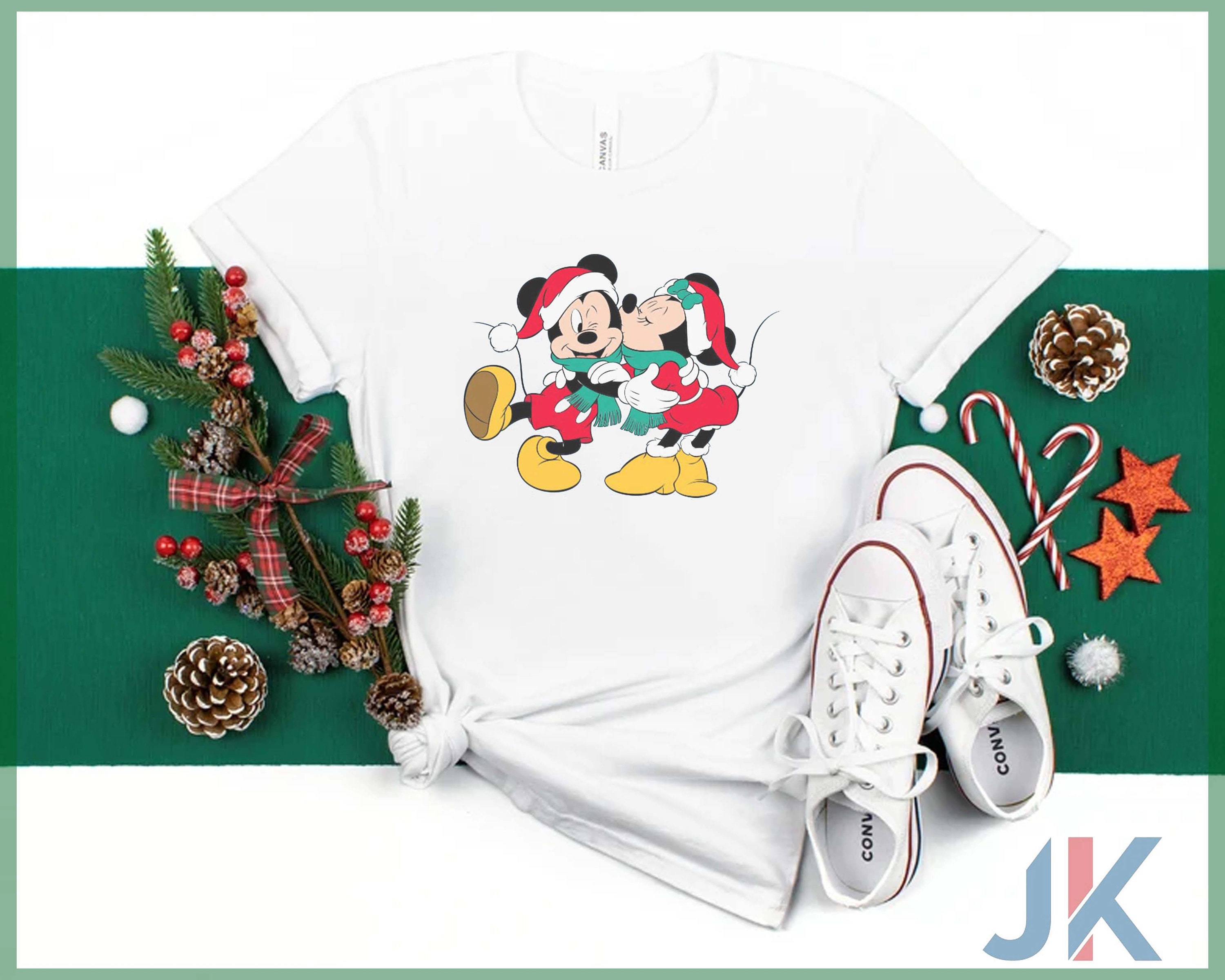 Discover Mickey & Minnie Shirt, Mickey Mouse Christmas Shirt, Disney Christmas Shirt, Christmas Holiday Shirt, Santa Mickey Minnie Shirt.