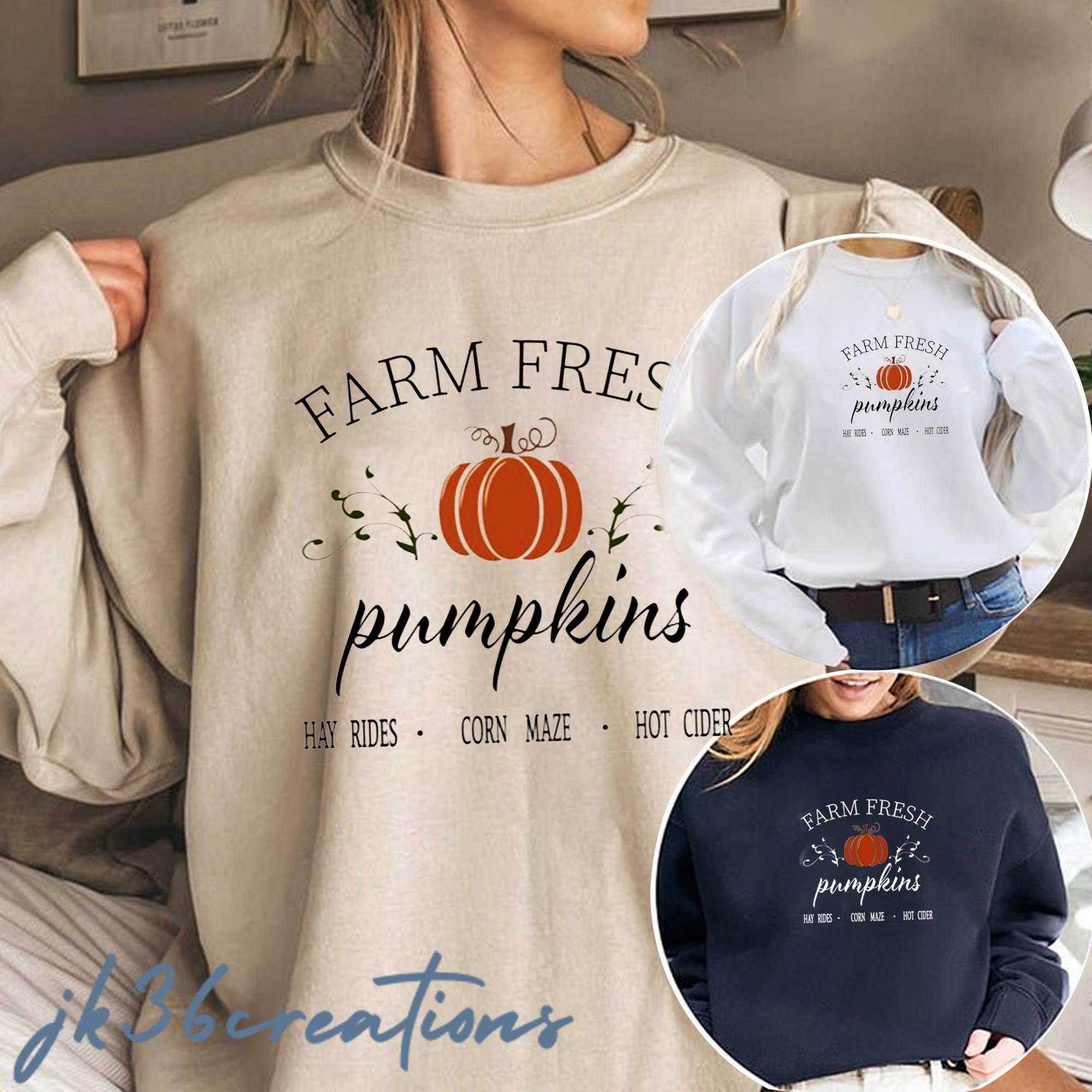 Farm Fresh Pumpkins Sweatshirt/ Fall Sweatshirt/ Pumpkin | Etsy