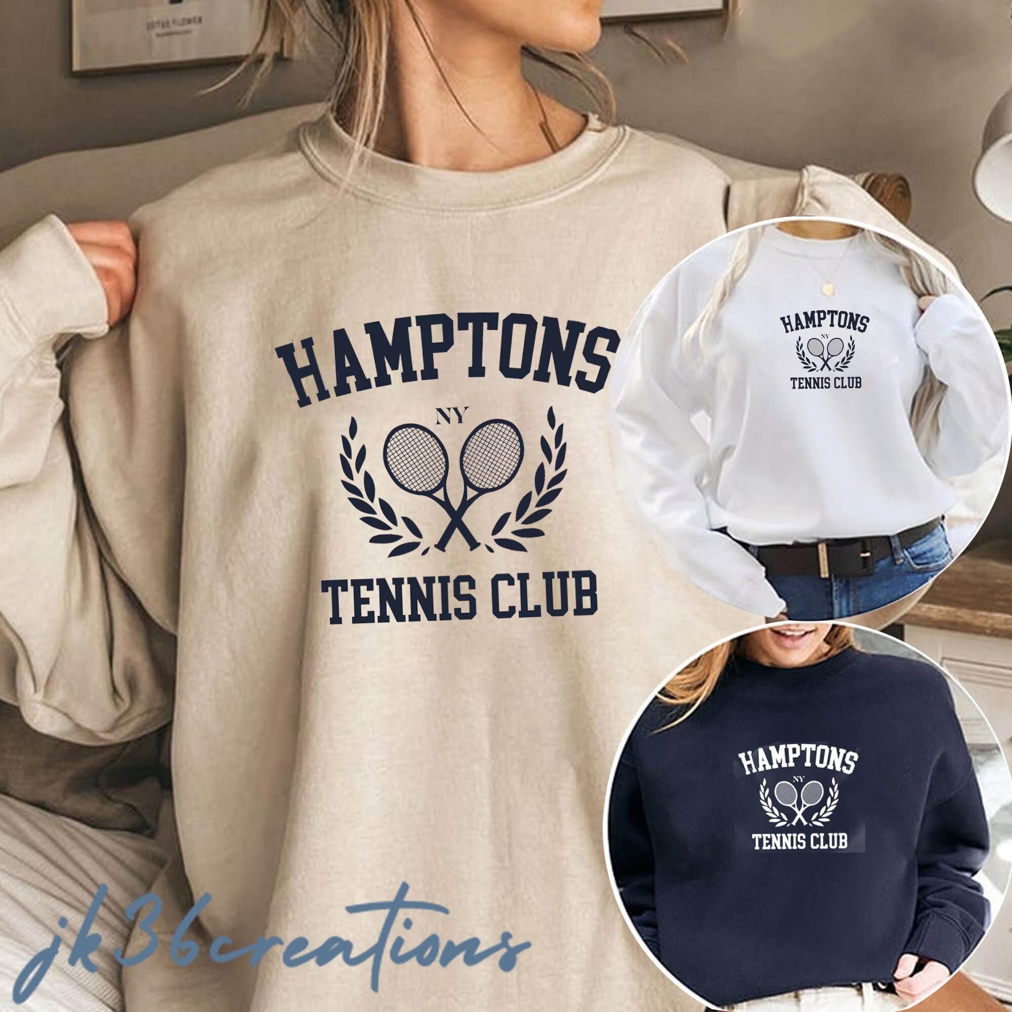 Hamptons Sweatshirt/ Hamptons Tennis Club Sweatshirt/ New York Etsy