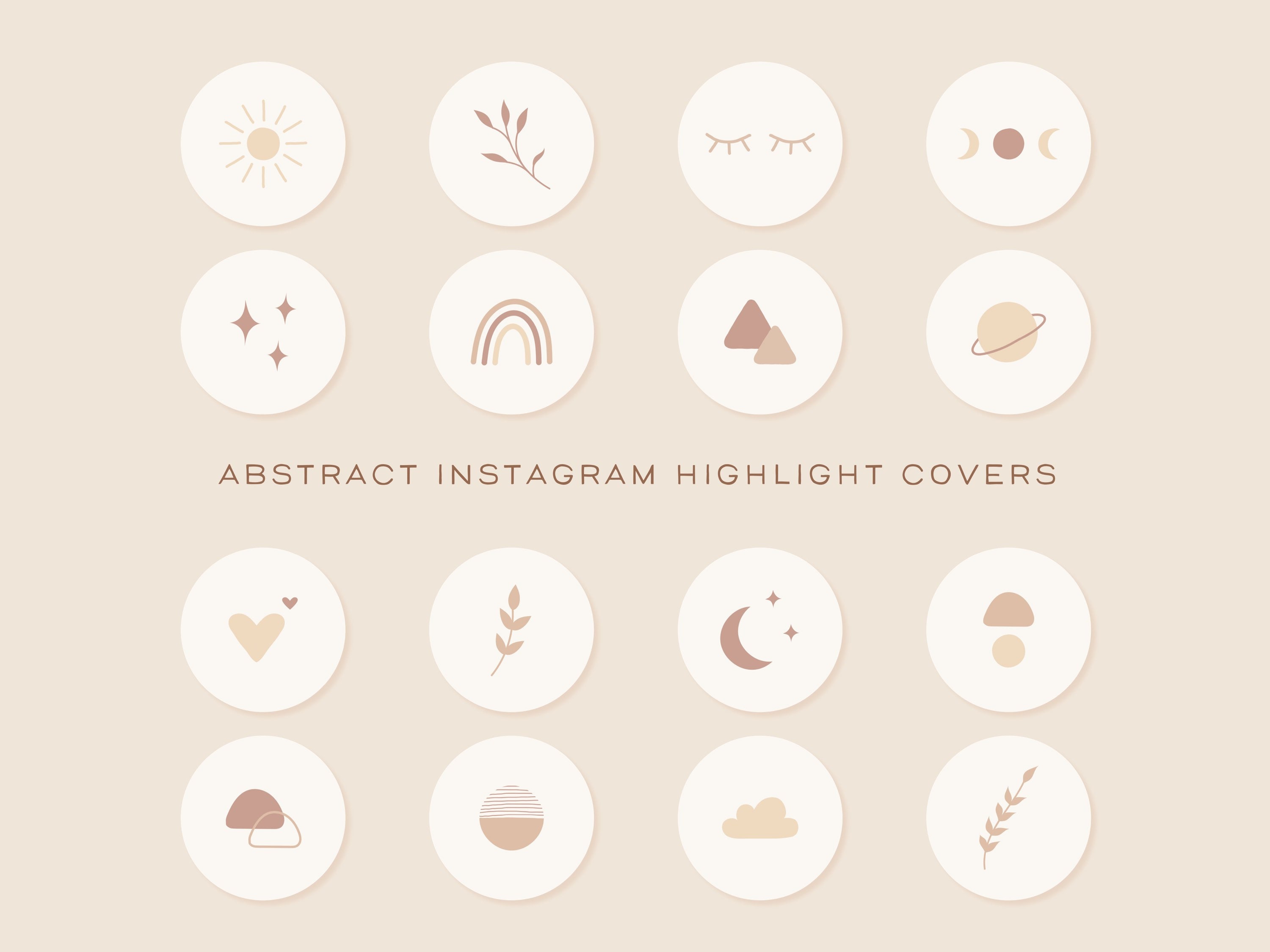 Abstract Boho Instagram Highlight Covers, Story Highlight Icons ...