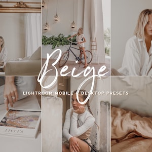 Predefinito Lightroom Beige: Filtro marrone caldo per dispositivi mobili e desktop