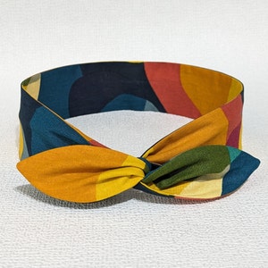 Rigid hairband Headband wire sixties vintage multicolor