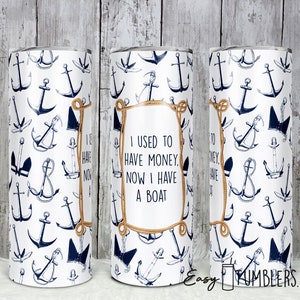 Seamless Funny Nautical Boat Anchors Sublimation Design, Sublimation Tumbler Design Download Png, Sublimation Digital Full Wrap