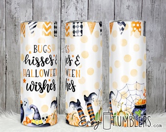 Nahtlose süße Halloween Sublimation Digital Design Download, Bugs Hisses Halloween Wünscht Sublimation Digitales Design Full Wrap Png