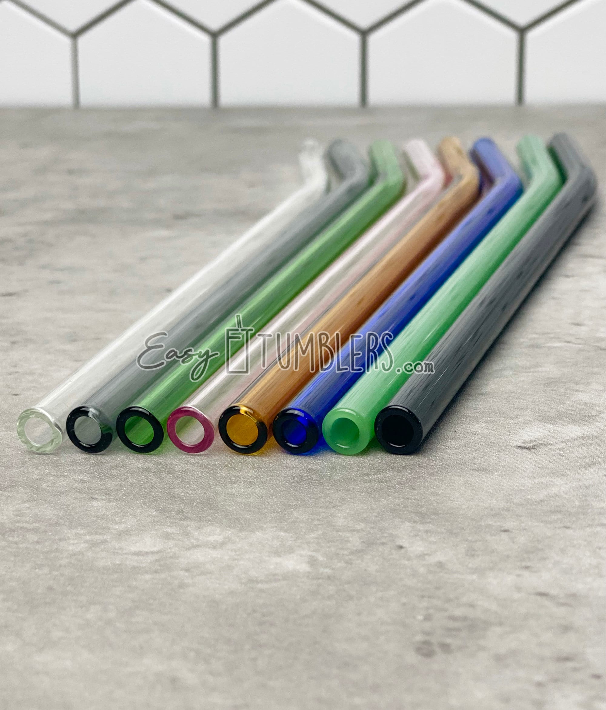 Color Glass Straw Transparent Glass Tube Heat Resistant Creative Color  Fruit Juice Straw Long Stem Glass Straw Reusable Straw