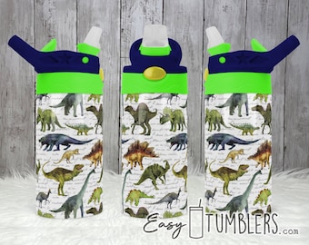 Seamless Dinosaurs Sippy Cup Water Bottle Sublimation Straight Tumbler Design Png Full Wrap, Digital Design For Sublimation Blank