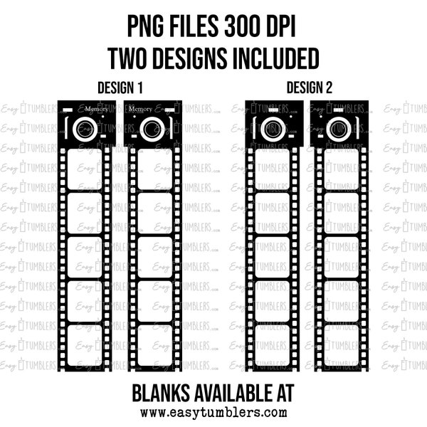 Digital Designs, 5 Pictures Film Roll Canister, PNG Files, Sublimation Filmstrip Design