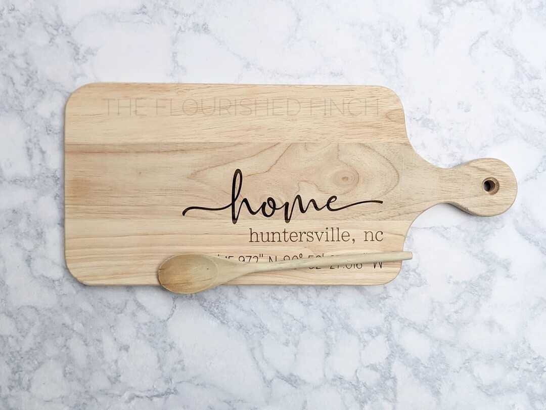 Home Cutting Board Coordinates Cutting Board Personalized Etsy