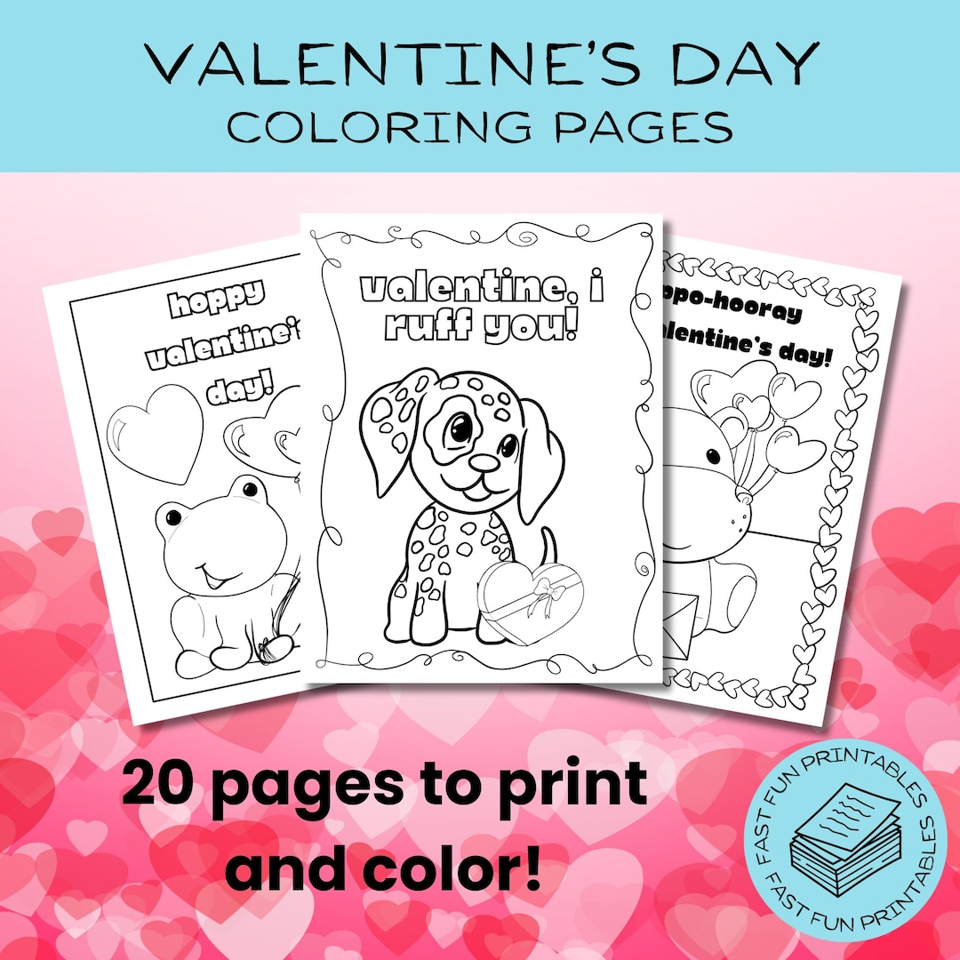Valentine's Day Coloring Pages, Printable Valentine Coloring Sheets ...
