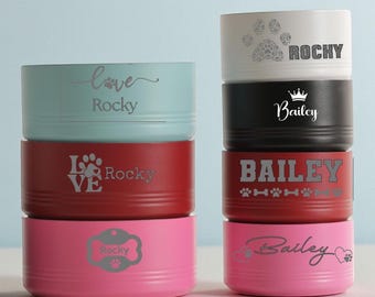 Personalized Dog Bowl more design opsion Bowls Insulated/Cat Bowls/Pet Dog Cat Gifts/Stainless Steel Pet Bowl with Name/Food Bowl/Water Bowl