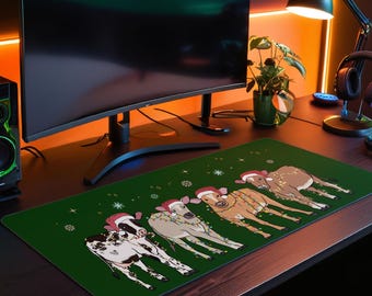 Christmas Desk Mat, Large Mouse Pad,Xmas Playmat, Christmas Gift, Father's Day Gift, Christmas Gift for Gamer, Boyfriend Gift, Husband Gift